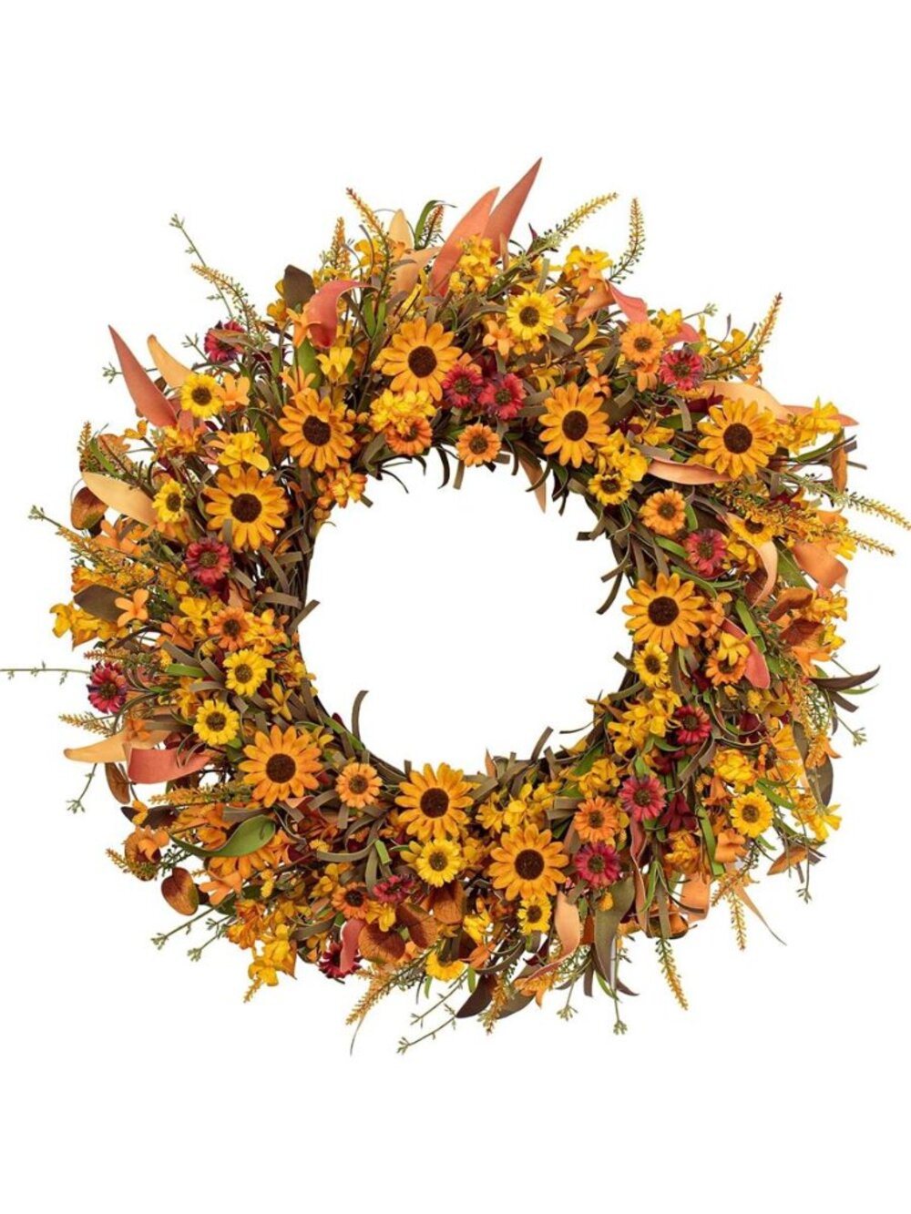 Artificial Fall Wreaths for Front Door Autumn Porch